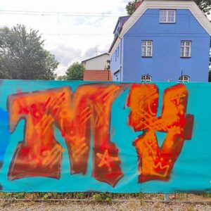 unfertige legales Graffito,
