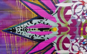 Neue Ornamente: Detail Kunstwerk Streetart - Secret city Fassadenfestival - Paderborn - 2023