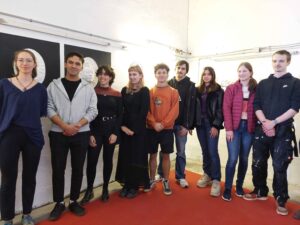 Junge Nachwuchskünstler Gruppenfoto Junge Kunst am Silo