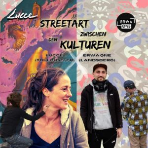 Streetart Veranstaltung Oberbayern Landsberg mit Lucce (links) aus Toulouse, Frankreich und ErwaOne