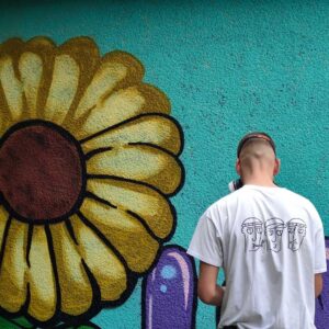 "Words for Democracy" Graffiti-Projekt mit Trafo-Haus Gestaltung durch die Workshop-Teilnehmer in der Riederau am Ammersee.