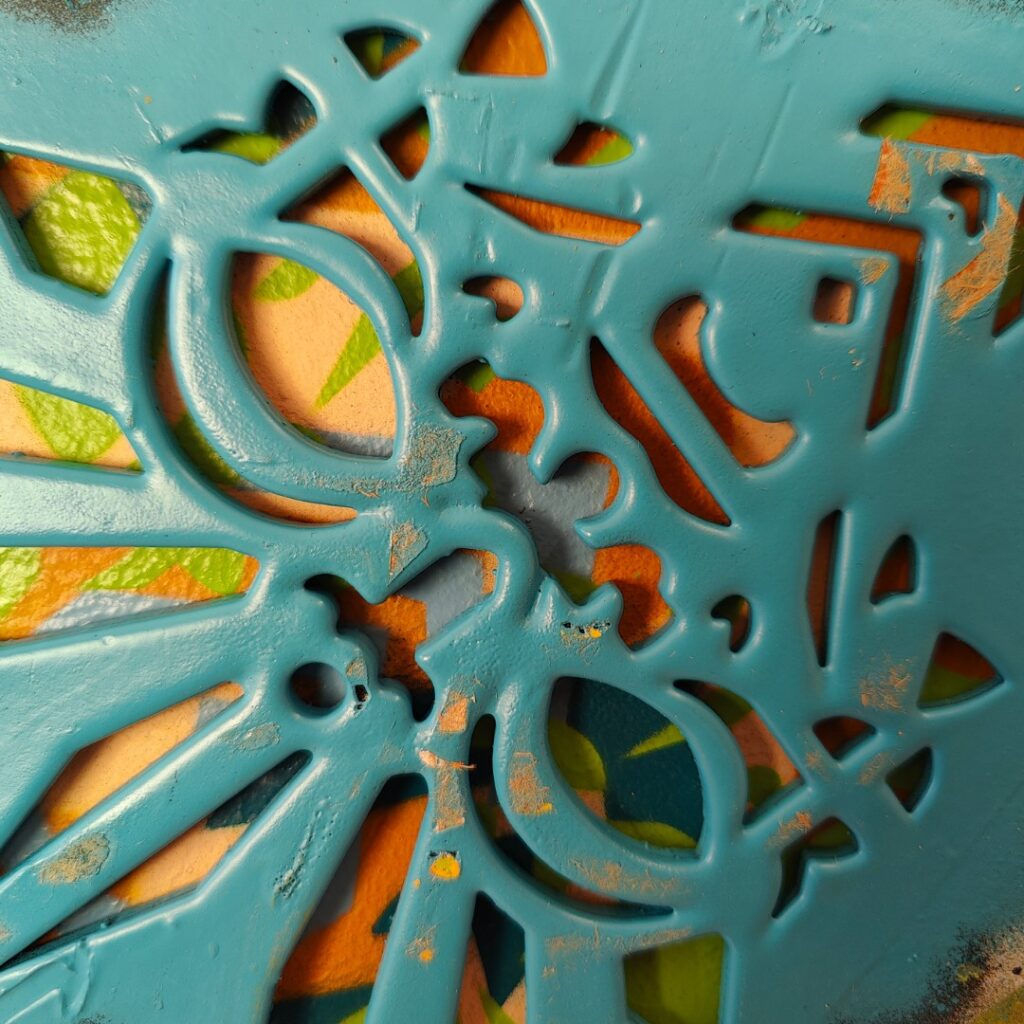 Mood Sprühdosen und Schablonen Stencil-Kunst Schablone nahaufnahme
