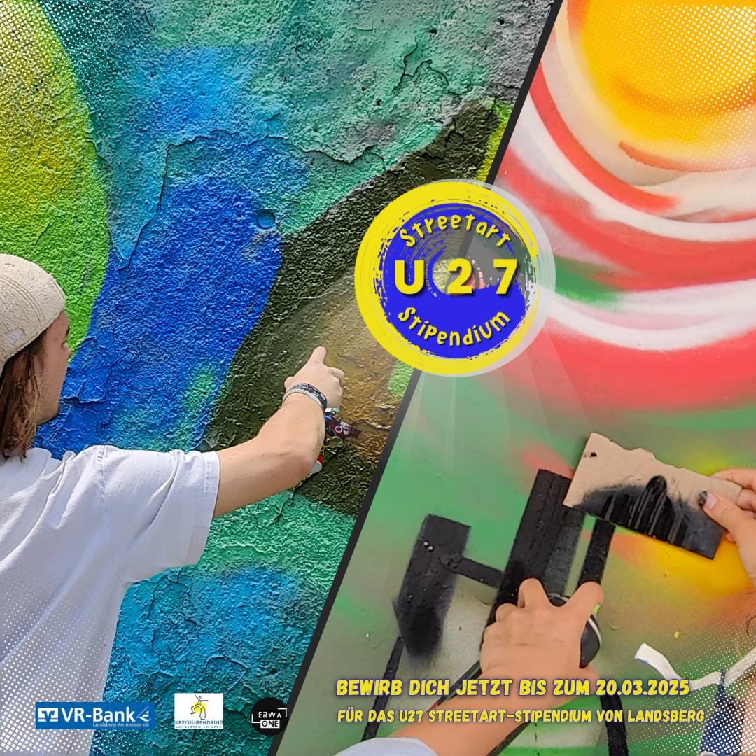 Open Call: Bewirb dich jetzt für das U27 Streetart-Stipendium von Landsberg am Lech
