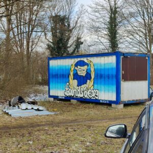 Streetart Container Gestaltung für die Fankurve Block D Riverside Kings Landsberg