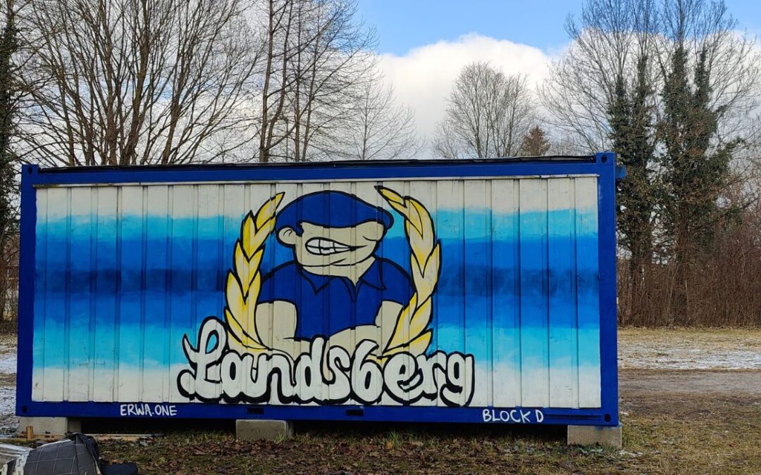 Streetart Container Gestaltung für die Fankurve Block D Riverside Kings Landsberg