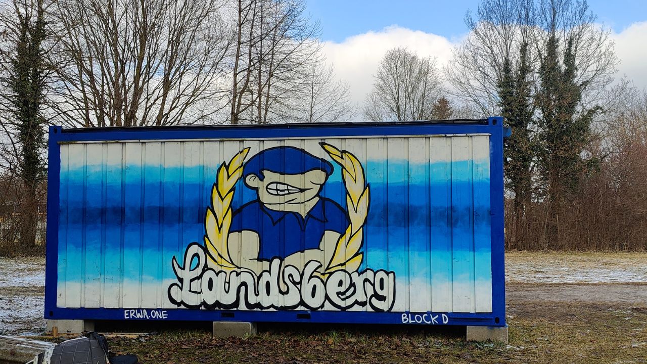 Streetart Container Gestaltung für die Fankurve Block D Riverside Kings Landsberg