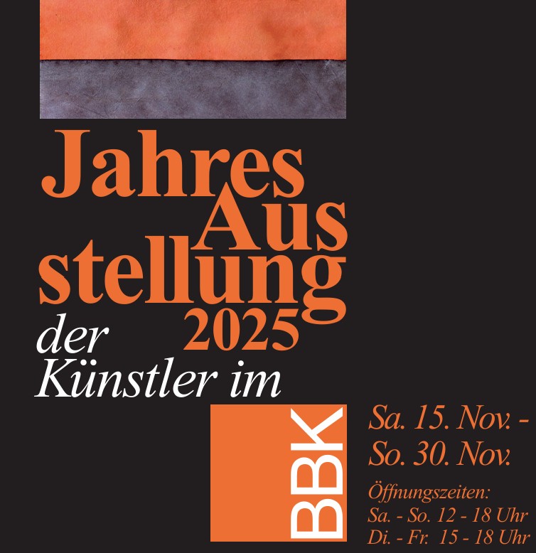 Flyer Jahresausstellung BBK Berufsverband bildender Künstler Schwaben Süd e.V. in der Residenz Hofgartensaal von Kempten